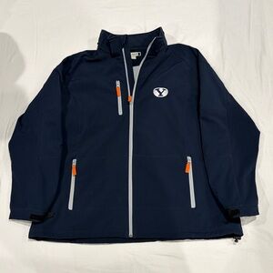 Womens BYU Softshell Jacket-Size 3XL-Navy – Stretch, Fleece-Lined, Plus Size EUC